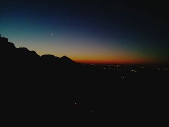 Scenic view of landscape at night