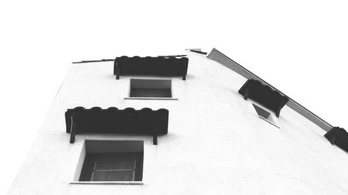 Low angle view of building against clear sky