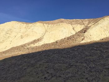 Scenic view of desert against clear sky