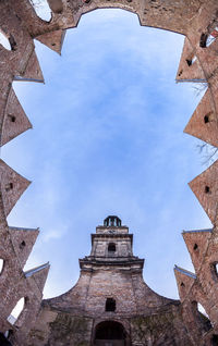 Low angle view of aegidienkirche church against sky