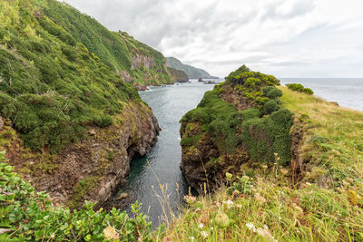 Scenic view of sea against sky