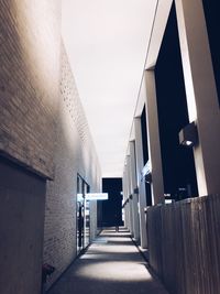 Narrow alley amidst buildings against sky