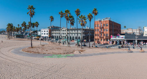 Aerial view of the shoreline in venice beach, ca