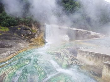 Scenic view of waterfall