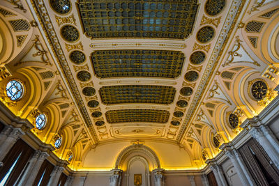 Low angle view of ceiling of building