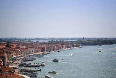 Scenic view of river against clear sky