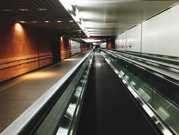 Moving walkway at airport