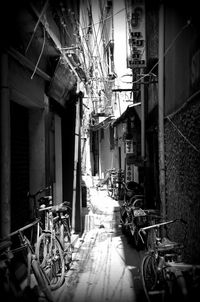 Narrow pathway along buildings