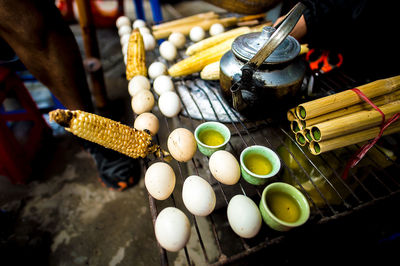 Close-up of food in market