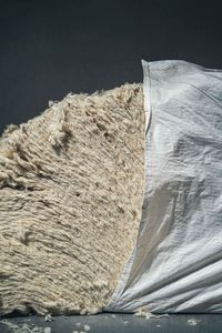 High angle view of bread on paper