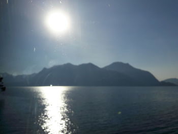 Scenic view of lake against clear sky