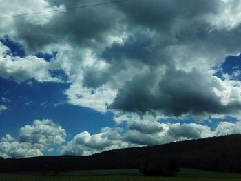 Storm clouds over landscape