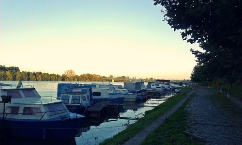 Boats in river