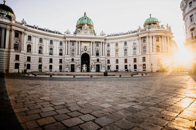 Hofburg against sky during lockdown