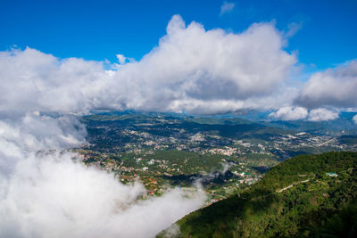 Aerial view of landscape against sky