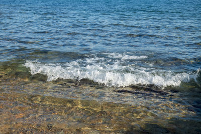 High angle view of sea