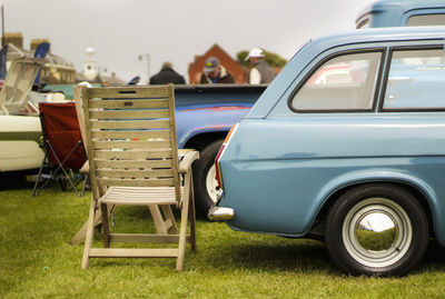 Car on grass