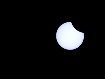 Low angle view of moon in sky