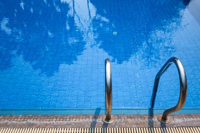 High angle view of swimming pool