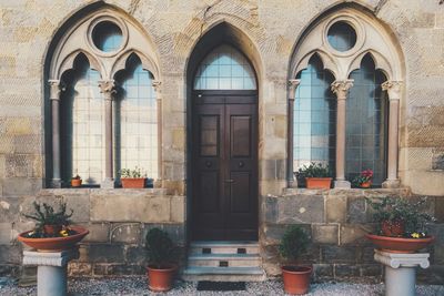 Entrance of historic building