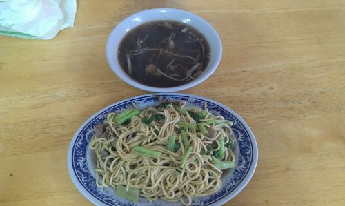 Close-up of served food