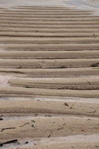 High angle view of sandy beach