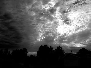 Low angle view of cloudy sky