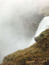 Scenic view of waterfall