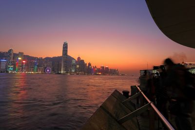 View of illuminated cityscape at night