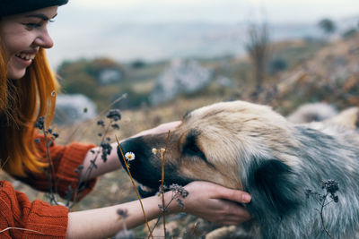 Woman with dog