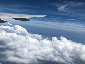 Aerial view of cloudscape against sky