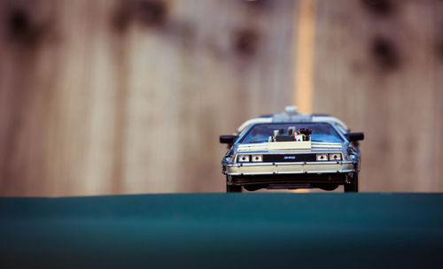 Close-up of toy car