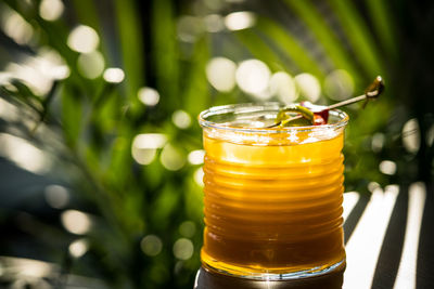 Close-up of drink on table