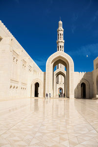 View of historical building against blue sky