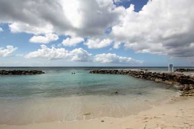 Scenic view of sea against sky