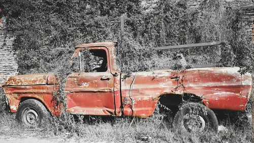 Red water in car