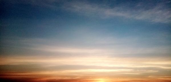 Low angle view of sky during sunset