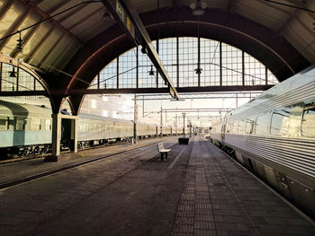 Train at railroad station