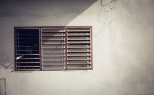 Low angle view of window on building