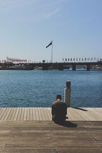 Pier in sea