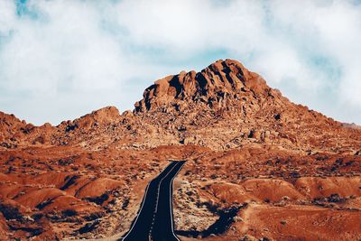 Rock formations against sky