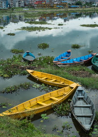 Boats in lake