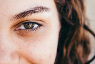 Cropped portrait of young woman