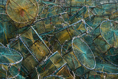 Full frame shot of fishing net