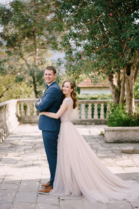 Portrait of a young couple kissing