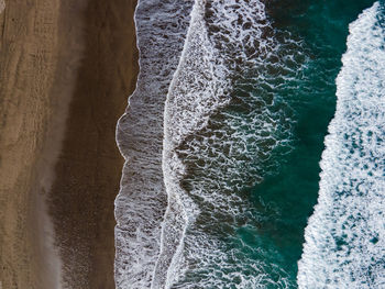 Aerial view of sea waves