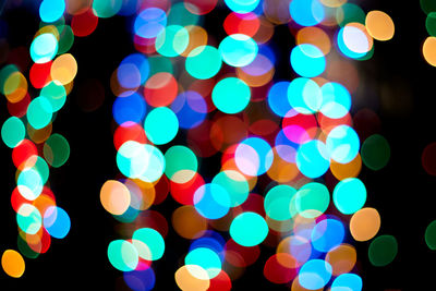 Defocused image of illuminated lights