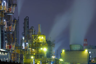 Night view of the keihin industrial area