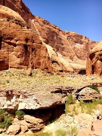 View of rock formations
