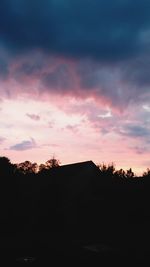 Silhouette of trees at sunset